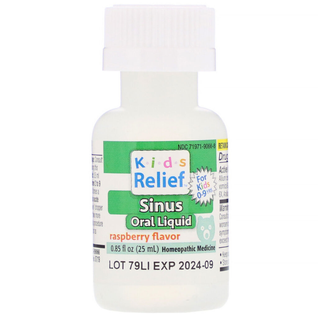 Homeolab USA, Kids Relief, Sinus Oral Liquid, For Kids 0-9 Yrs, Raspberry Flavor, 0.85 fl oz (25 ml) - Imagem 3