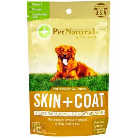 Pet Naturals of Vermont, Pele + Membrana, para Cães, 30 Mastigáveis, 60g