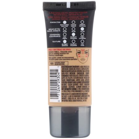 L'Oreal, Base Infallible Pro-Matte, Natural Beige 105, 30 ml - Image 2