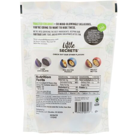 Little Secrets, Pedaços de Chocolate Amargo, Coco Torrado, 142 g - Image 2