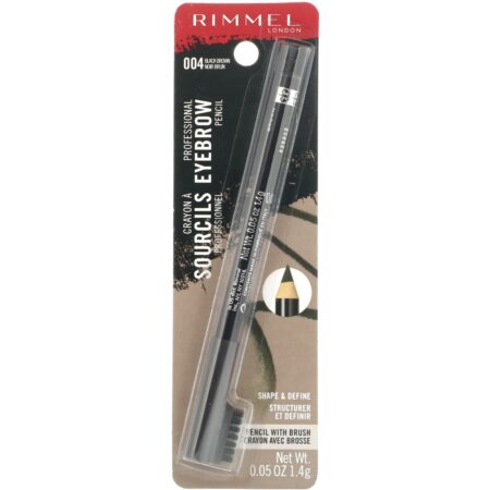 Rimmel London, Lápis de sobrancelha profissional, 004 Marrom-preto, 1,4 g - Image 2