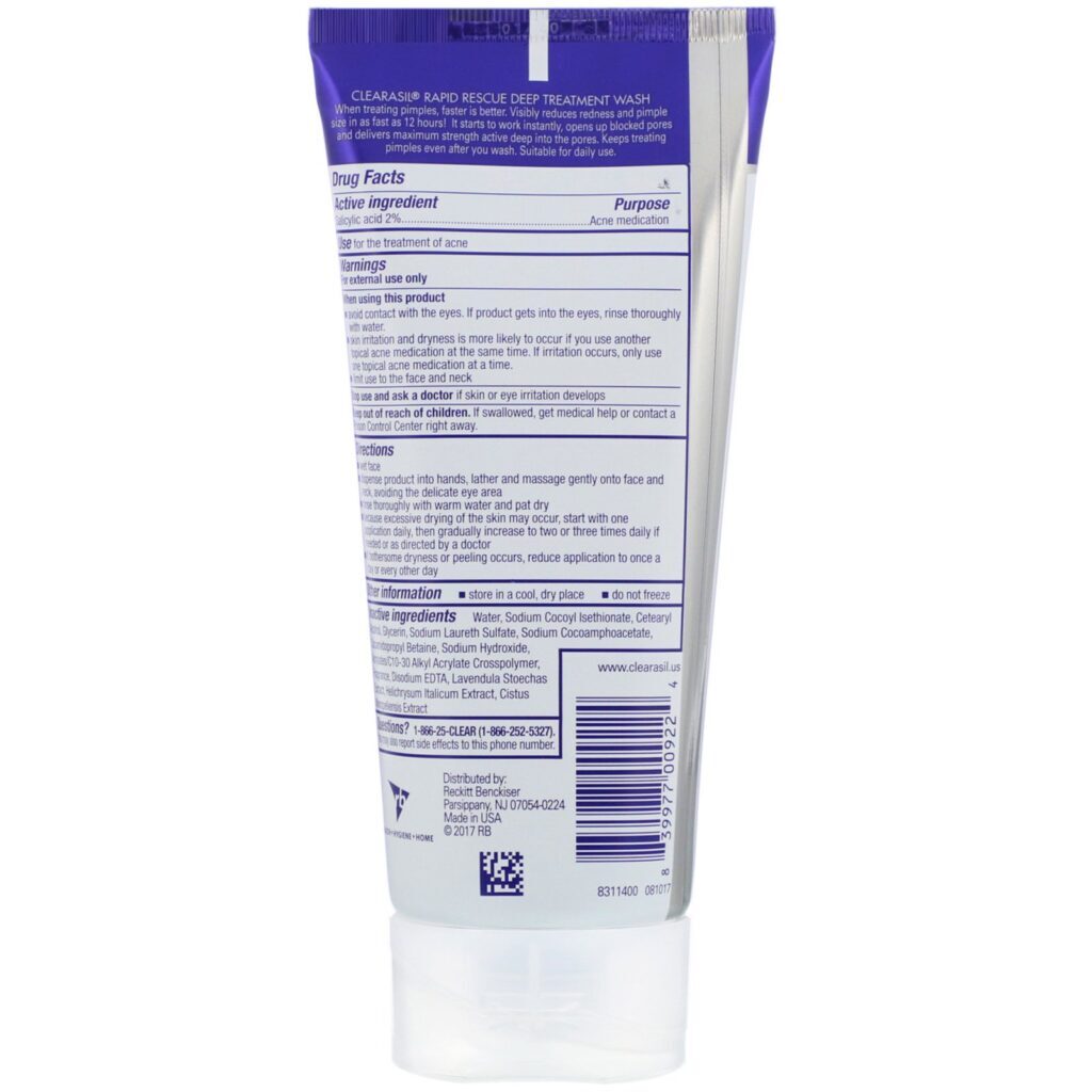 Clearasil, Rapid Rescue, Deep Treatment Wash, 6.78 fl oz (200 ml) - Imagem 2