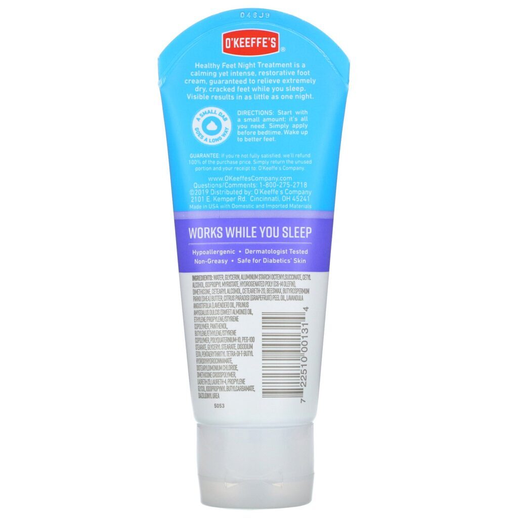 O'Keeffe's, Healthy Feet, Night Treatment, Foot Cream, 3.0 oz (85 g) - Imagem 2