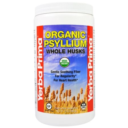 Yerba Prima, Cogumelos Inteiros de Psyllium Orgânico, 340 g