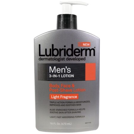 Lubriderm, Loção Masculina 3 em 1, Corpo, Rosto e Pós-Barba, 16 oz fl (473 ml)