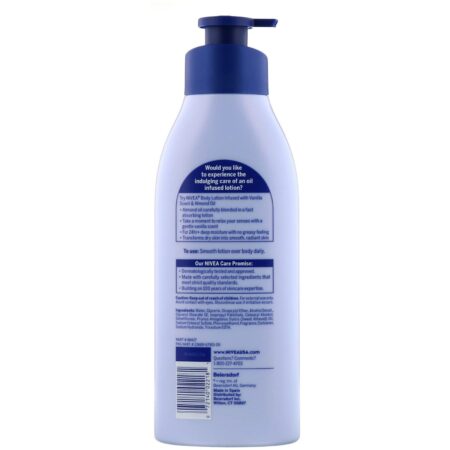 Nivea, Oil Infused Lotion, Vanilla & Almond Oil, 16.9 fl oz (500 ml) - Image 2