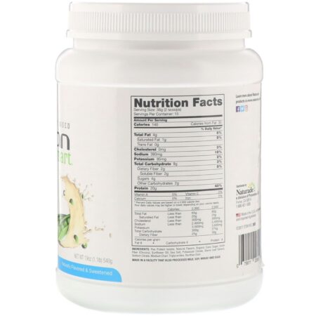 VeganSmart, Shake Proteico de Ervilha Orgânica, Baunilha, 19 oz (540 g) - Image 2