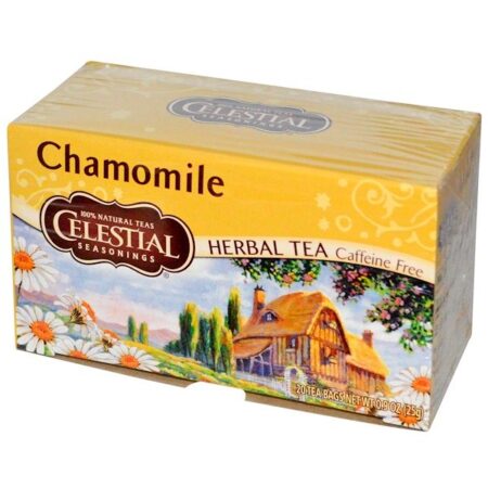 Celestial Seasonings, Chá de Ervas, Sem Cafeína, Camomila, 20 Pacotes de Chá, 0,9 oz (25 g)