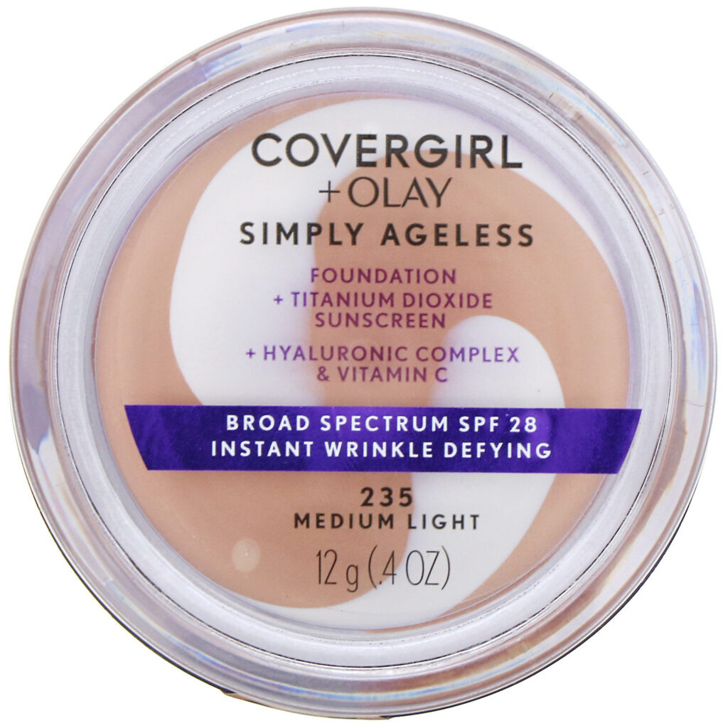 Covergirl, Base Olay Simply Ageless, 235 Média clara, 12 g - Imagem 2