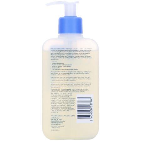 CeraVe, Baby Wash & Shampoo, 8 fl oz (237 ml) - Image 2