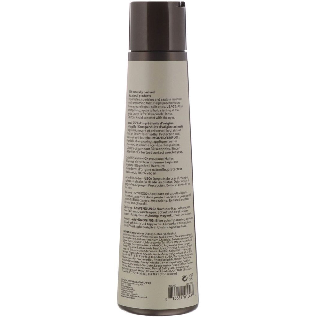 Macadamia Professional, Condicionador Reparador Nutritivo, Texturas Média a Crespo, 300 ml (10 fl oz) - Imagem 2