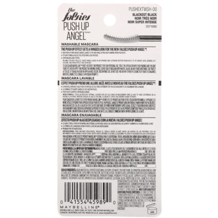 Maybelline, Máscara Push Up Angel The Falsies, Blackest Black 9,8 ml - Imagem 3