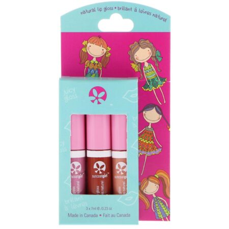 SuncoatGirl, Brilho Labial 100% Natural, Kit de 3 Peças, 7 ml Cada - Image 2