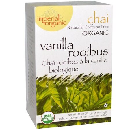 Uncle Lee's Tea, Imperial Organic Chai Baunilha Rooibos, Sem Cafeína, 18 Sacos de Chá, 1,14 oz (32,4 g)