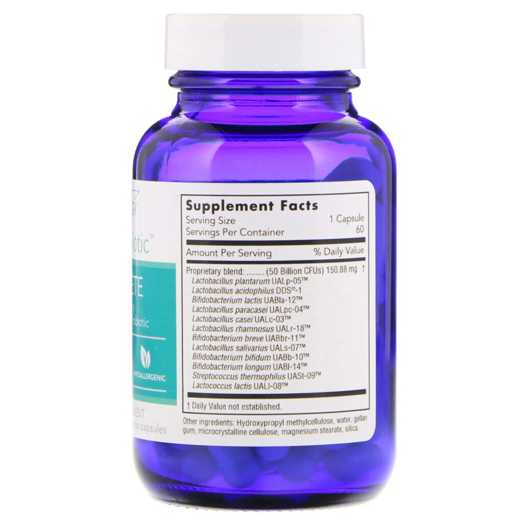 Nutricology, Restore-Biotic Complete, 50 Billion, 60 Delayed-Release Vegetarian Capsules - Imagem 2