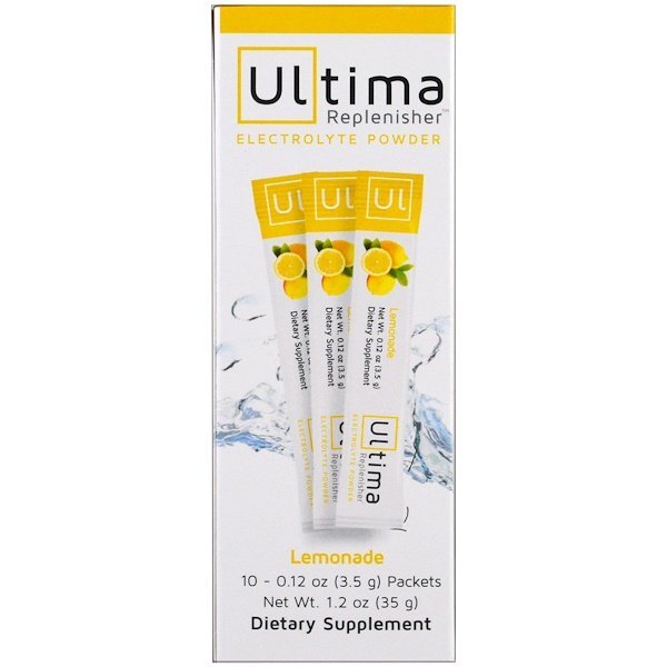 Ultima Replenisher, Pó eletrólito repositor Ultima, Limonada, 10 embalagens, 0,12 oz (3.5 g) Cada