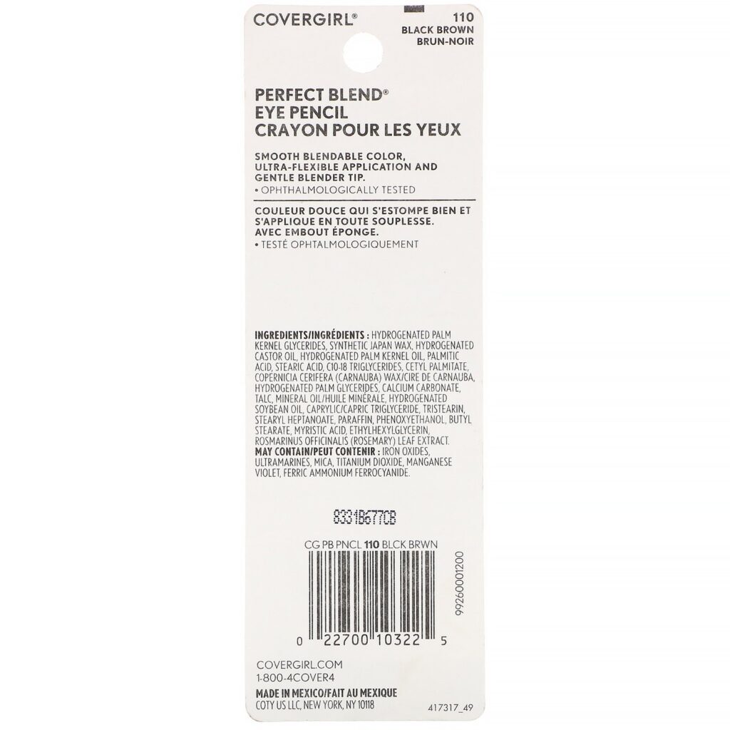 Covergirl, Perfect Blend, Lápis de olho, 110 Preto amarronzado, 0,85 g - Imagem 3