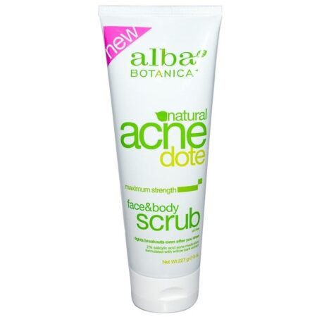 Alba Botanica, Acne Dote, Esfoliante para o Rosto e o Corpo, Sem Óleo, 227 g (8 oz)