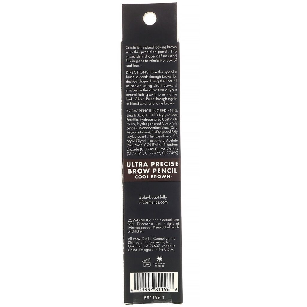 E.L.F., Lápis de Sobrancelhas Ultraprecisa, Marrom Frio, 0,05 g (0,002 oz) - Imagem 3