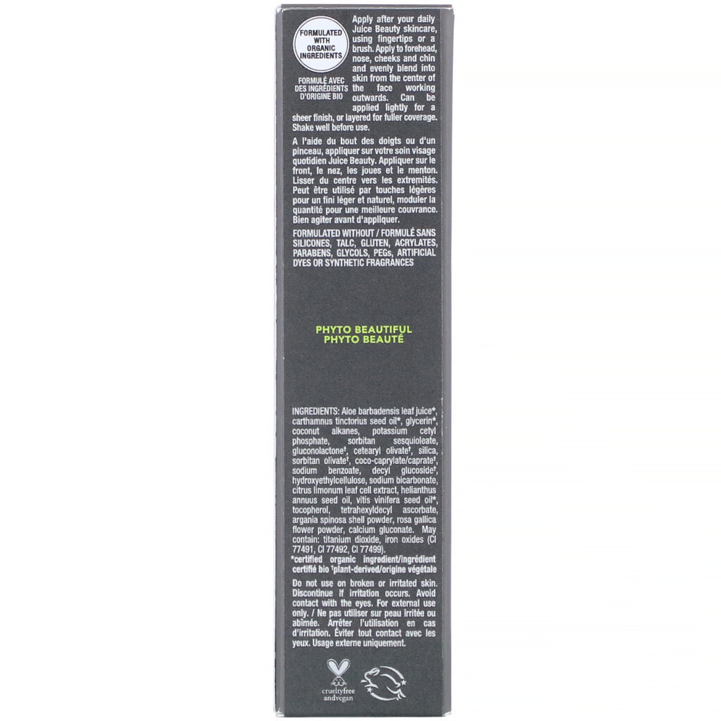 Juice Beauty, Phyto-Pigments, Flawless Serum Foundation, 17 Medium Tan, 1 fl oz (30 ml) - Imagem 3