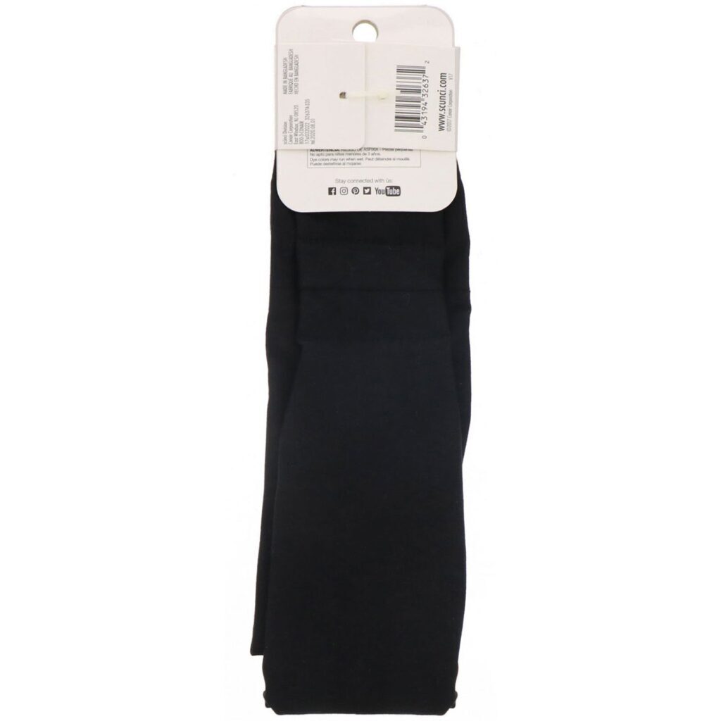 Scunci, Faixa estilo turbante Everyday & Active, superconfortável, preta, 1 peça - Imagem 2