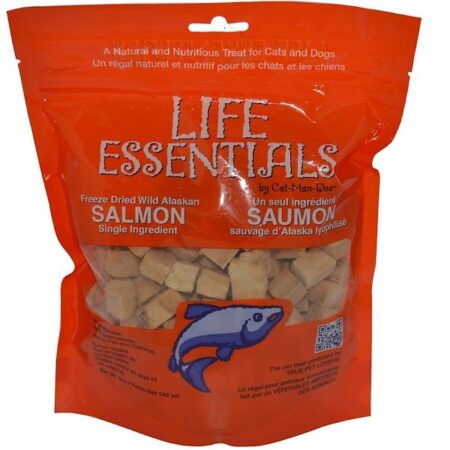 Cat-Man-Doo, Life Essentials, Petiscos de Salmão Silvestre do Alasca Liofilizado, 142 g (5 oz)