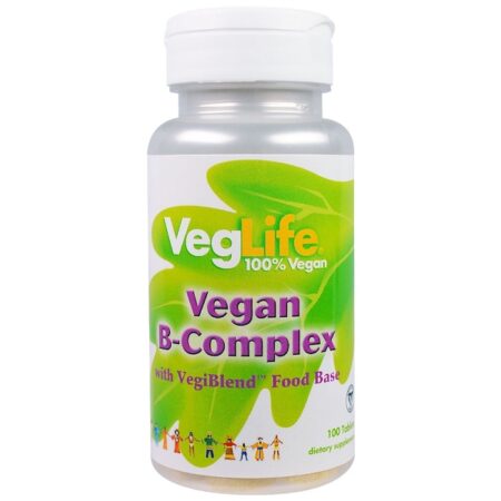 VegLife, Complexo B, Vegano, 100 comprimidos