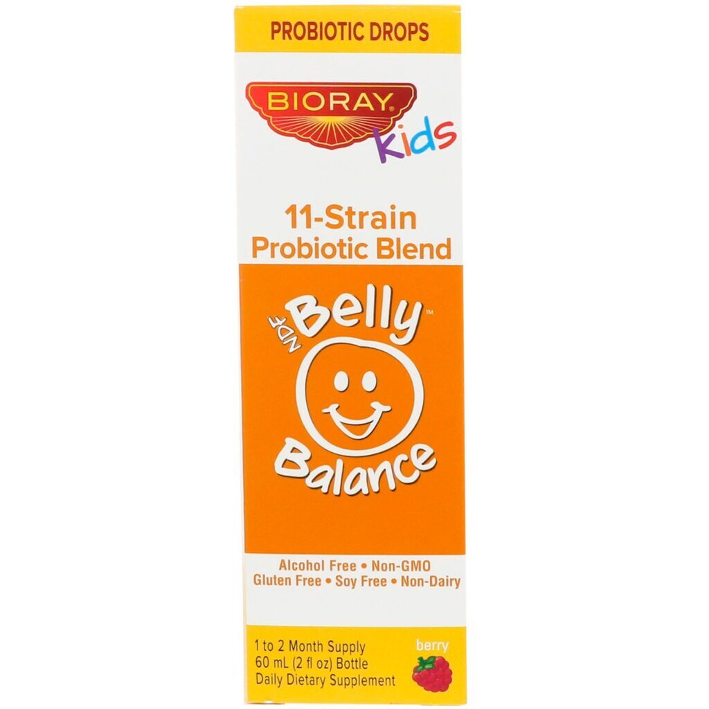 Bioray, Kids, NDF Belly Balance, Mistura de Probióticos de 11 Cepas, Sabor Frutas Silvestres, 60 ml (2 fl oz) - Imagem 2