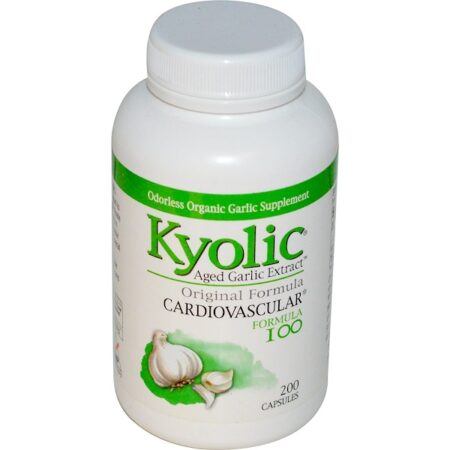 Kyolic, Extrato curtido de alho, cardiovascular, fórmula 100, 200 cápsulas