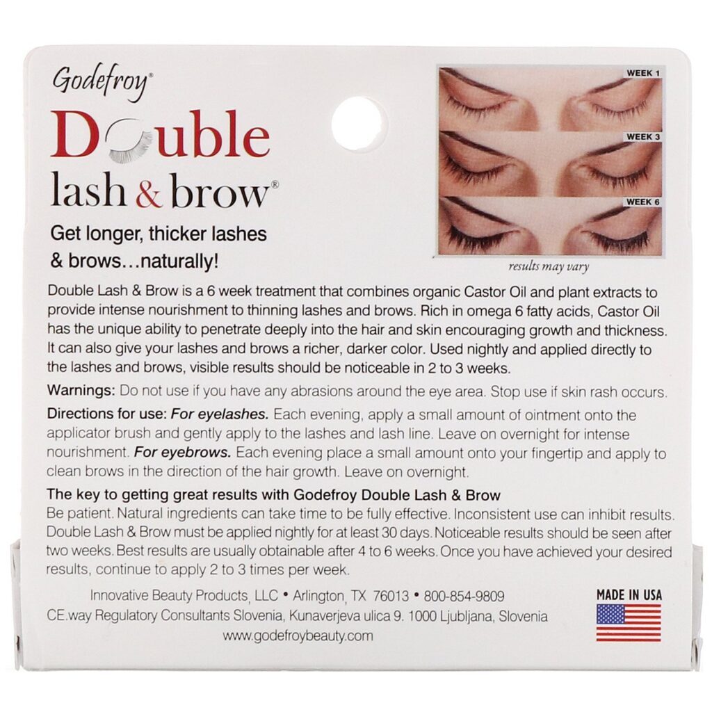 Godefroy, Double Lash & Brow, Soro para Cílios e Sobrancelhas, 0,1 fl oz (3 ml) - Imagem 3