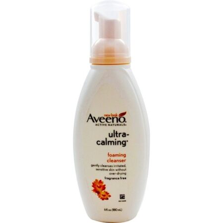 Aveeno, Ativos Naturais, Ultra-Calmante, Espuma Limpante, Sem Odor, 6 fl oz (180 ml)