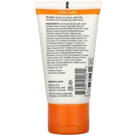 Andalou Naturals, Condicionador, Óleo de Argan e Karité, 50 ml (1,7 fl oz) - Image 2