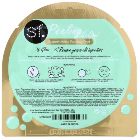 SFGlow, Peeling So Good, SuperbHerb Peeling Pad, 1 Pad, 7 ml (0.24 oz) - Image 2