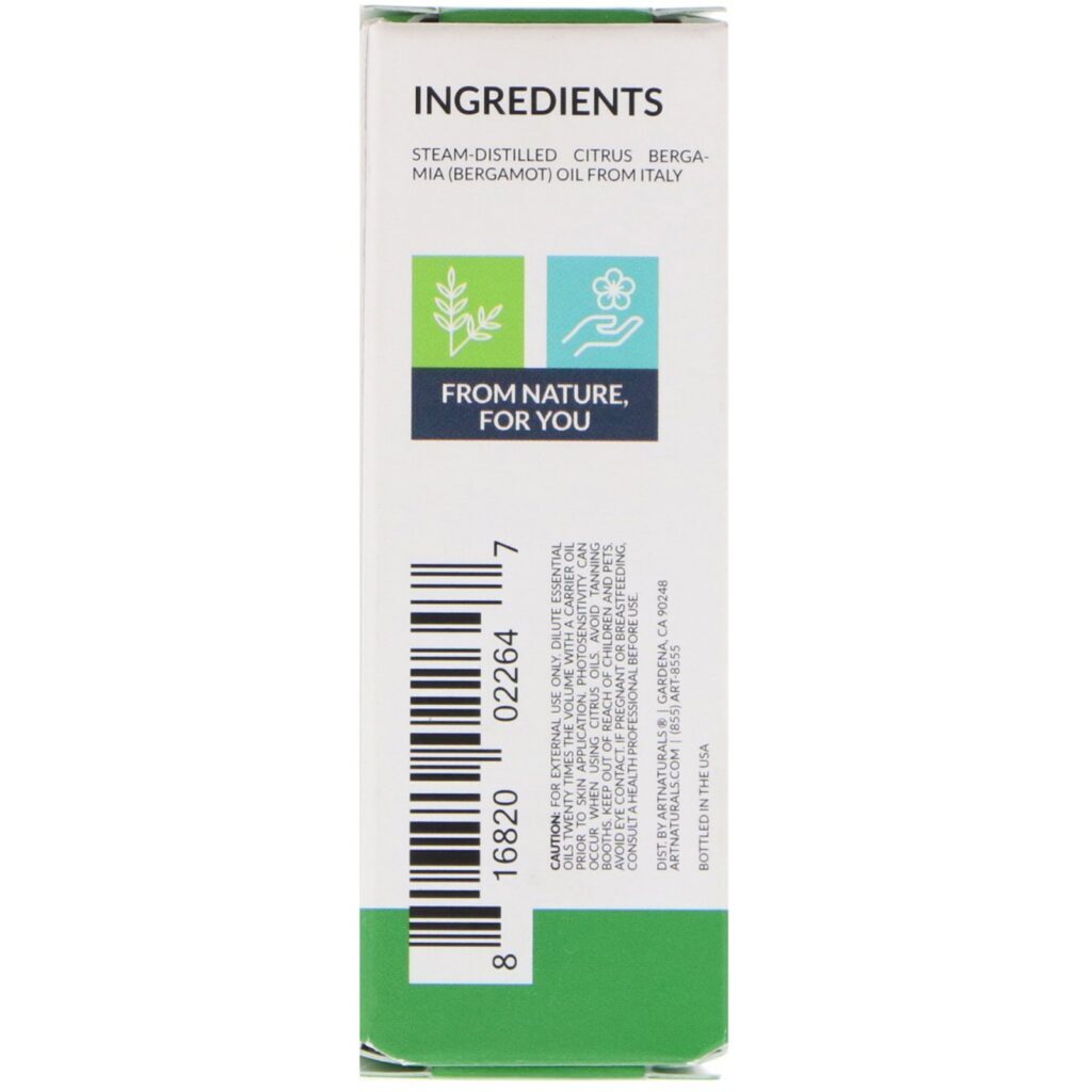 Artnaturals, Óleo de bergamota, 0,50 fl oz (15 ml) - Imagem 3