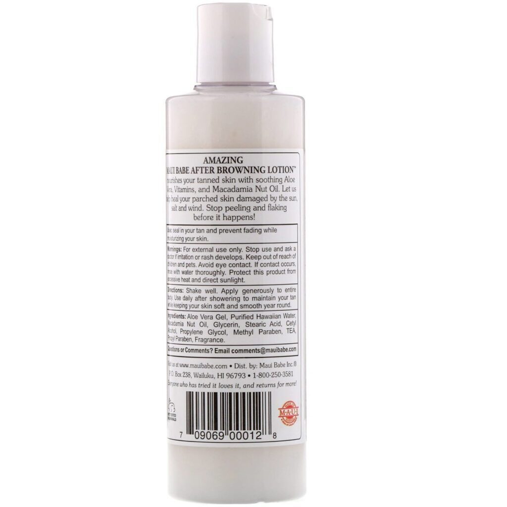 Maui Babe, Pós-loção acastanhadora, Intensificador e cicatrizante do bronzeado, 236 ml - Imagem 2