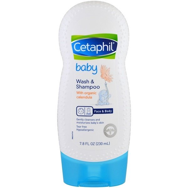 Cetaphil, Sabonete Corporal e Shampoo para Bebês com Calêndula Orgânica, 230 ml (7,8 fl oz)