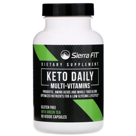 Sierra Fit, Keto Daily, Multivitamínico com Chá Verde, 90 Cápsulas Vegetais