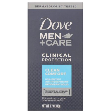 Dove, Men+Care, Proteção Clínica, Desodorante Antitranspirante, Clean Comfort, 48 g (1,7 oz) - Image 2