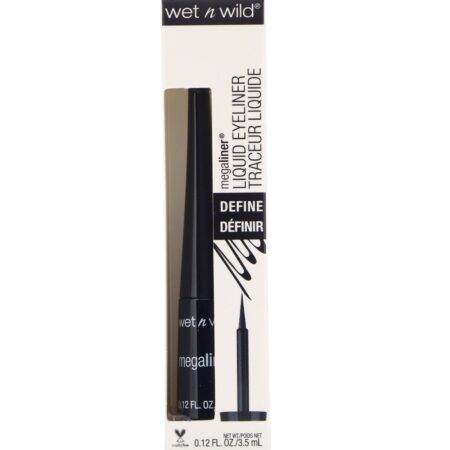 Wet n Wild, Delineador líquido MegaLiner, preto, 3,5 ml (0,12 fl oz) - Image 2