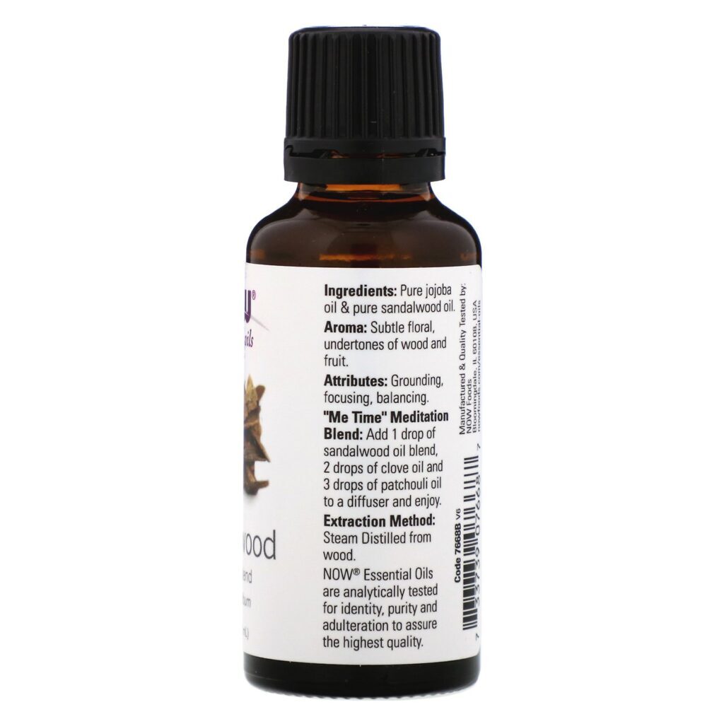 Now Foods, Óleos essenciais, Sândalo, 1 fl oz (30 ml) - Imagem 2