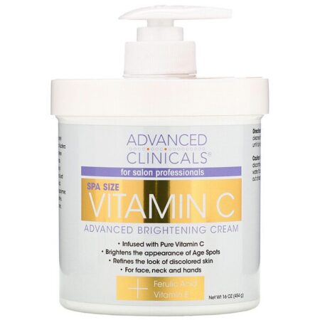 Advanced Clinicals, Vitamina C, Creme Clareador Avançado, 454 g (16 oz)