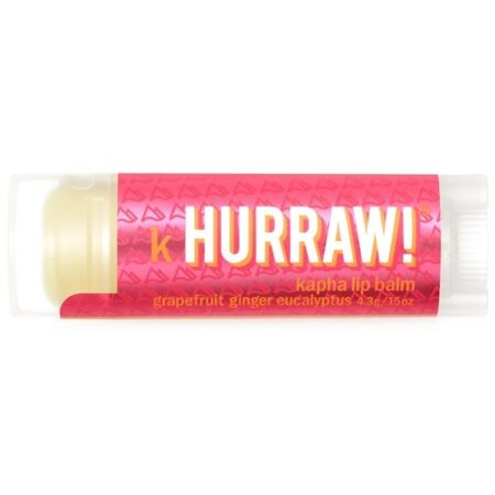 Hurraw! Balm, Bálsamo labial Kapha, toranja, gengibre, eucalipto