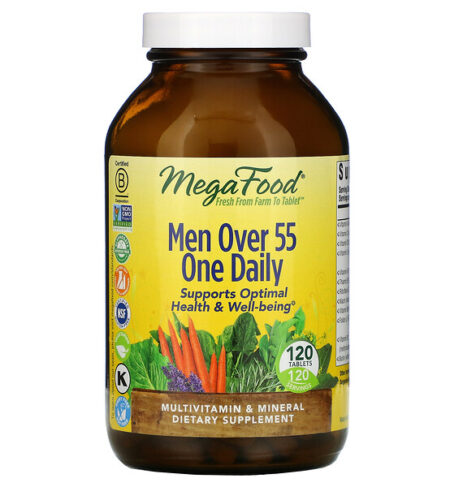 MegaFood, Multivitamínico para Homens Acima de 55 Anos One Daily, 120 Comprimidos