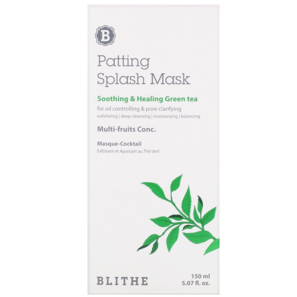 Blithe, Patting Splash Mask, Chá Verde Calmante e Curativo, 5,07 fl oz (150 ml) - Imagem 2