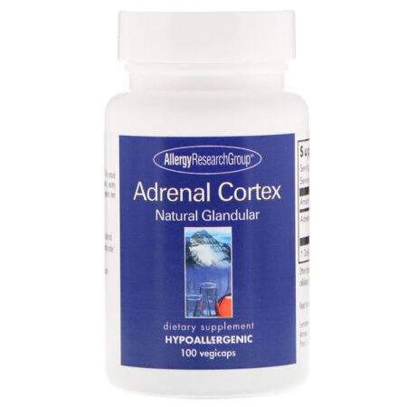 Allergy Research Group, Glandular Natural do Córtex Adrenal, 100 Vegicaps