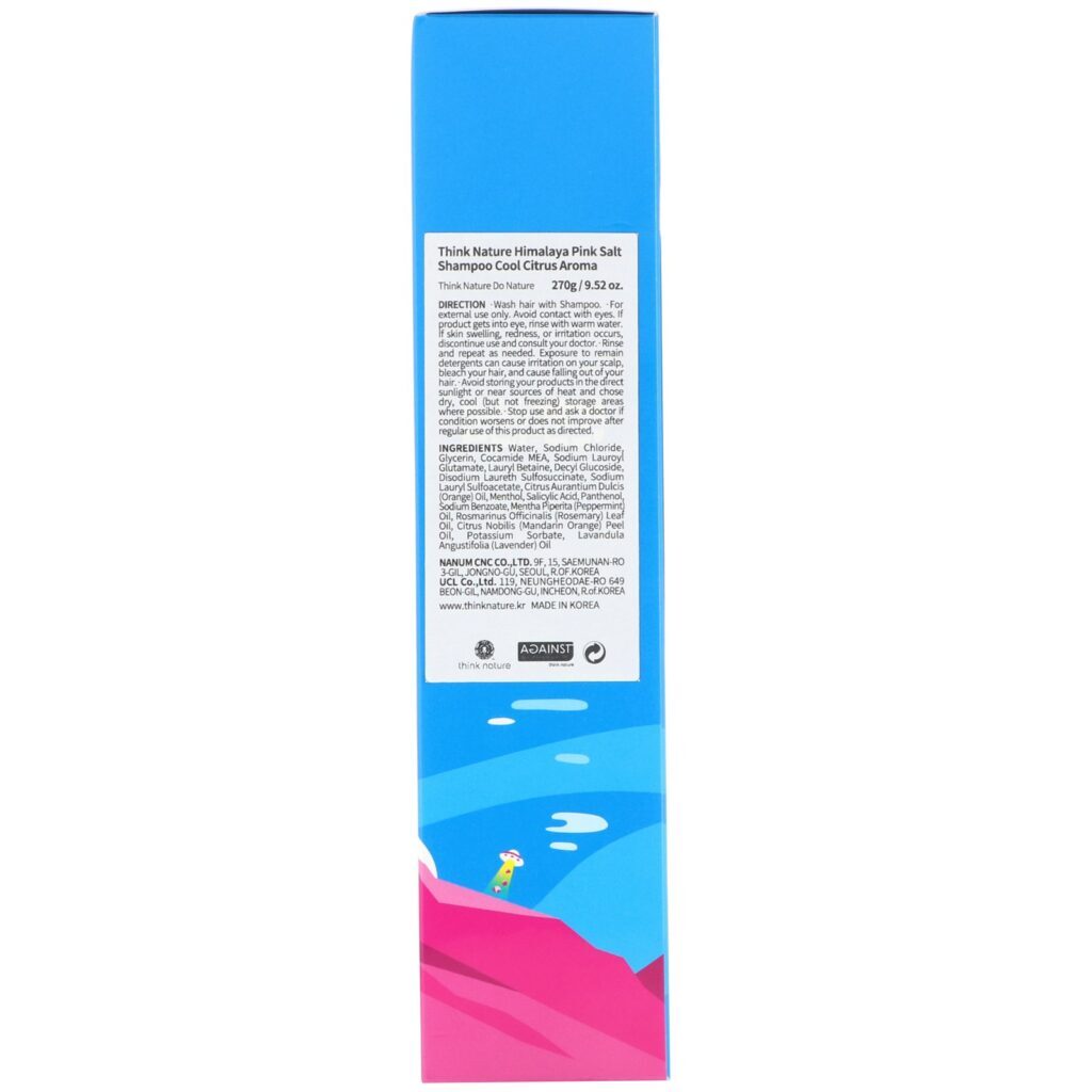 Think Nature, Shampoo de Sal Rosa do Himalaia, Aroma Cítrico Refrescante, 270 g (9,52 oz) - Imagem 3
