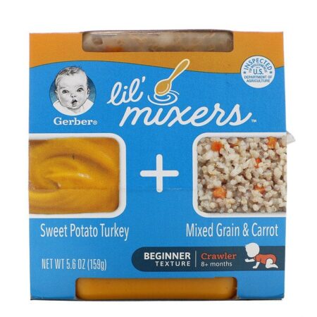 Gerber, Lil' Mixers, 8+ Months, Sweet Potato Turkey With Mixed Grain & Carrot, 5.6 oz (159 g)