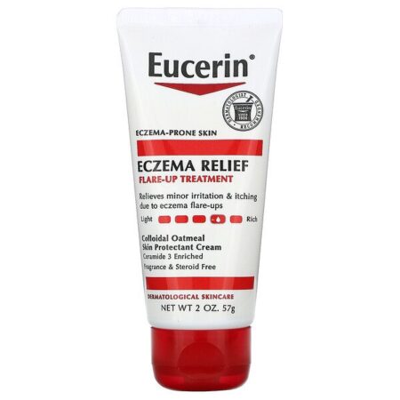 Eucerin, Eczema Relief, Tratamento Contra Surtos, 57 g (2 oz)