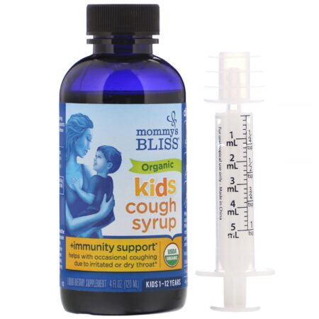 Mommy's Bliss, Kids, Organic Cough Syrup + Immunity Support, 1-12 Yrs, 4 fl oz (120 ml) - Image 3