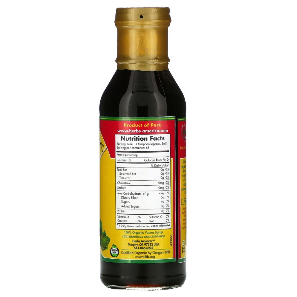 Amazon Therapeutics, Orgânicos, xarope de Yacon, 11,5 fl oz - Imagem 2